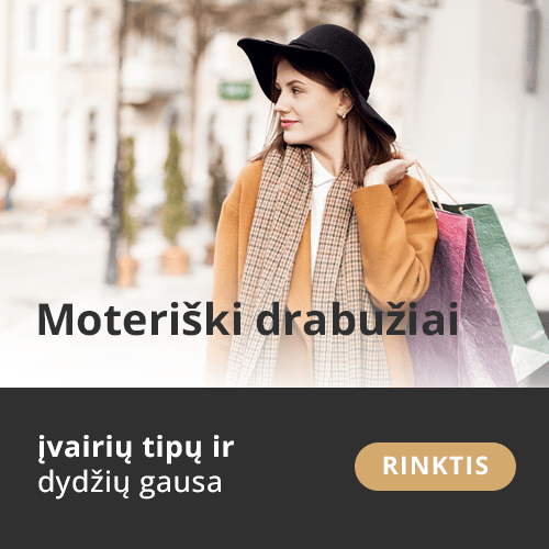 Moteriški drabužiai įvairių tipų ir dydžių